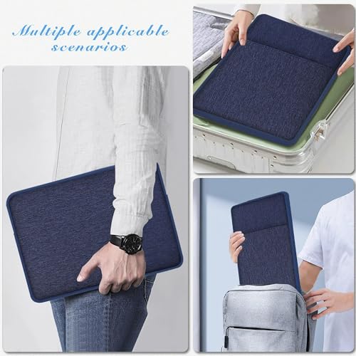 Hseok Laptop Case 13.3 14 inch Sleeve with Additional Case Compatible with MacBook Pro/Neo 14 inch M5/M4/M3/M2/M1 All Model of 13.3 Inch Mac Air/Pro, XPS 13 14 and More 13.3"-14" Notebooks,Blue - color: Blue