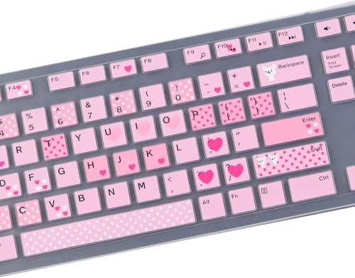Keyboard Cover Skins Compatible with Dell KM636 Wireless Keyboard & Dell KB216 Wired Keyboard & Dell Optiplex 5250 3050 3240 5460 7450 7050 & Dell Inspiron AIO 3475/3670/3477 All-in one Desktop-Lovly - color: Lovly