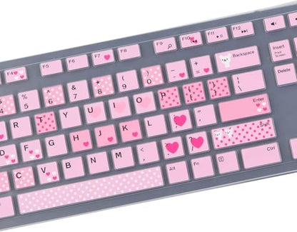 Keyboard Cover Skins Compatible with Dell KM636 Wireless Keyboard & Dell KB216 Wired Keyboard & Dell Optiplex 5250 3050 3240 5460 7450 7050 & Dell Inspiron AIO 3475/3670/3477 All-in one Desktop-Lovly - color: Lovly