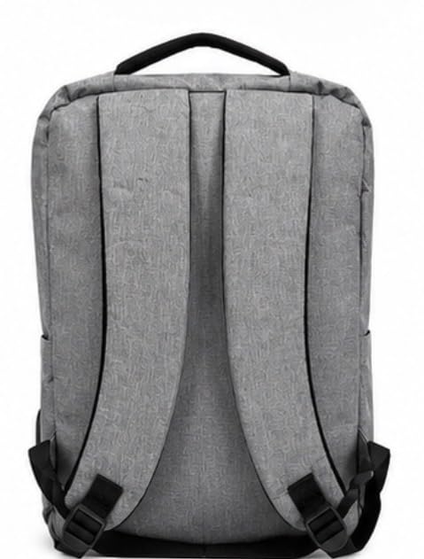 Laptop Backpack with USB Charging Port, Water-Resistant, Multiple Pockets, Travel Business Bag, Grey/Blue (Gray) - color: Gray