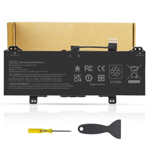 GB02XL Laptop Battery Replacement for HP Chromebook X360 14A 14-DB 11 G8 G7 G1 G2 EE/Chromebook 11A G8 G5 G6 EE/Chromebook 14 G5 14-DB0051CL Series hstnn-ub7m L42583-005 L42550-271 L42583-002 - size: GB02XL 11.50*5.51*0.67in