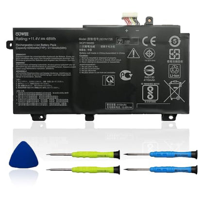 B31N1726 Battery for Asus FX80 FX86 TUF FX504 FX504G FX504GD FX504GE FX504GM FX505 FX505DT FX505DV FX505DU A15 FA506IU A17 FA706II Serie 11.4V 48Wh(Shape-A) - size: 7.27*4.77*0.42 inch B31N1726