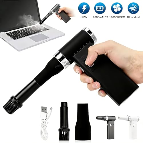 Air Duster – Super Power Handheld Air Duster with High-Speed 110000RPM, Rechargeable Brushless Motor Durable Blower, stepless Adjustable Dust Blower for Keyboard, PC, Car & Home Cleaning