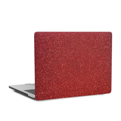 Hard Case Compatible with Old Version MacBook Pro 13 inch Case 2012 2011 2010 2009 2008 Release A1278 with CD-ROM, Leather Laptop Protective Hard Shell & Keyboard Cover, Glitter Red - color: Glitter Red, size: A1278(Pro 13" w/CD-ROM 2008-2012)