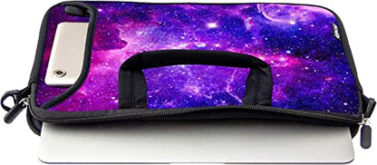 17 inch Laptop Shoulder Bag Carrying Case with Handle Fits 15.6/16/17/17.3/17.4 inch Laptop Notebook (16-17.3 inch, Purple Galaxy) - color: Purple Galaxy