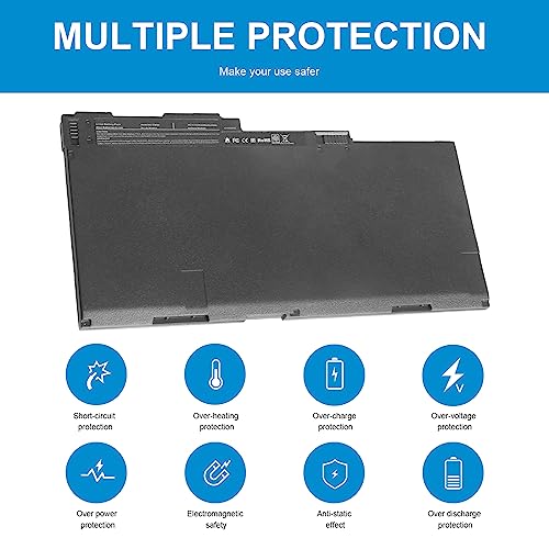 TREE.NB CM03XL Battery for HP EliteBook 740 745 750 755 840 845 850 855 Series,HP ZBook 14 15u, Fits P/N: HSTNN-DB4Q HSTNN-DB4R HSTNN-IB4R HSTNN-I11C HSTNN-I11C-4 716724-1C1 716723-271 717376-001 - size: 7.8x3.98x0.31inch CM03XL