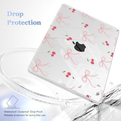May Chen for MacBook Air 15 inch Case M5 M4 M3 M2 2026 2024-2023, Model A3448 A3241 A3114 A2941, Closes Seamlessly Hard Shell Laptop Cover with Keyboard Cover, Bow - color: Bow