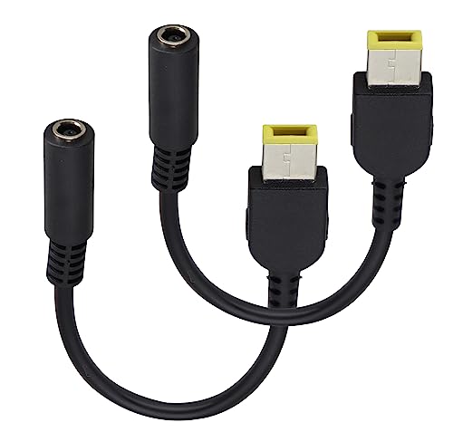 DC4530 to TiP 11mm * 4.5mm Power Adapter Cable DC4.5 x 3.0mm Female to Rectangle TiP 11mm * 4.5mm Male Power Connector Cable Cord for Le-no-vo/H-P/De-ll[17CM/7inch/2pack-4530] - color: DC4530F