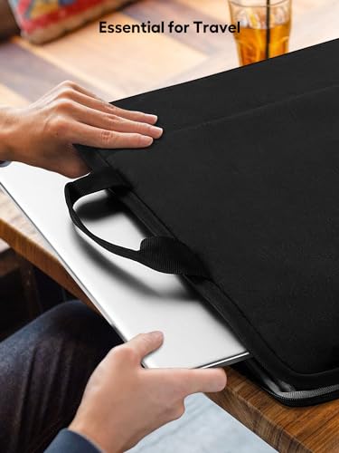 UPERFECT Laptop Sleeve 19.5-inch for Laptop/Portable Monitor/Notebook/Tablet with Large Capacity Side Pockets & Durable Handle-Waterproof/Shockproof-Padded Compartments-Zippered Accessory Storage - size: 19"