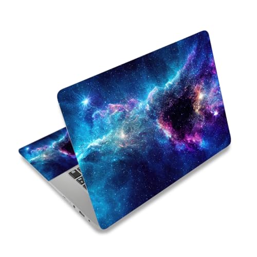 Laptop Skin Sticker Decal Cover for 11.6”12" 13" 13.3" 14" 15" 15.4" 15.6" | Laptop Netbook Skin Cover Art Notebook Protector (2 Wrist Pad Included), Removable Reusable, Easy to Apply, Galaxy Space - color: Galaxy Space