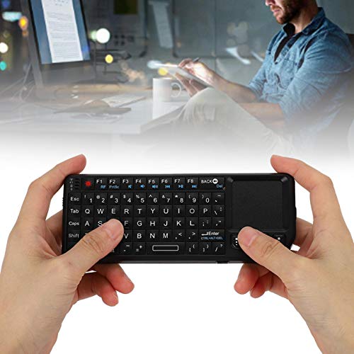 125 Mini Keyboard with Touchpad, 69 Keys USB Keyboard, Portable, Wireless Bluetooth, 3-in-1 Multifunction-100-RF for PC/Tablets/TV//Smartphones