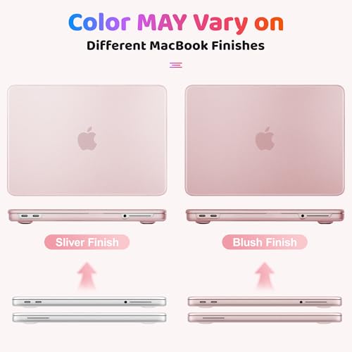 May Chen Compatible with MacBook Neo 13 inch Model A3404 2026 Release, Slim & Lightweigh Frosted Finish Protective Case with Keyboard Cover&Screen Protector, Frosted Blush - color: Frosted Blush