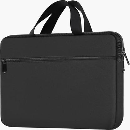 Laptop Bag 15.6 Inch, Durable Briefcase Handbag Protective Computer Case | Laptop Sleeve with Front Pocket, Water Resistant Carrying Computer Sleeve Compatible with HP, Dell, Lenovo, Asus, Black