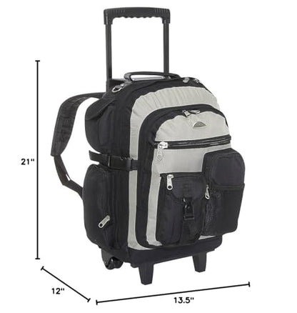 Everest Deluxe Wheeled Backpack, Khaki, One Size - color: Khaki