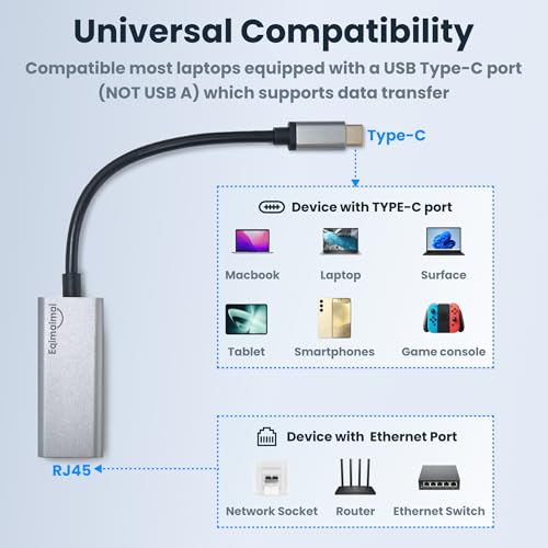 USBC Ethernet Adapter 2 Pack,2Pcs TypeC to RJ45 Ethernet Gigabit Network Adapter Compatible with Windows, MacOS, Linux, and More TypeC to RJ45 with 1000MBPS (2*USB C to RJ45) - style: 2*TYPEC TO RJ45