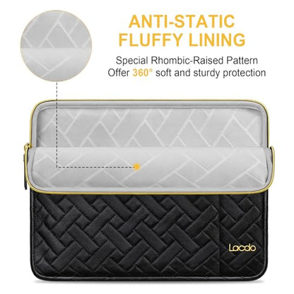 Lacdo 13 inch Laptop Sleeve Case for 13 inch New MacBook Air M5 A3449 (2026), M4 A3240 2025, M3 A3113, M2 A2681, M1 A2337, 13" MacBook Neo A18 Pro A3404 (2026), iPad Air/Pro 13 M5 Computer Bag, Black - color: Black, size: New MacBook Air/Neo/Pro 13 Inch