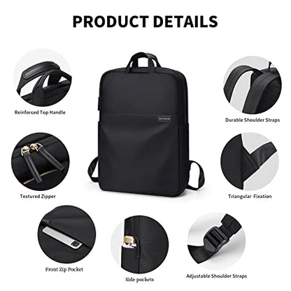 GOLF SUPAGS Travel Laptop Backpack for Women Anti Theft Slim Durable College Bookbag Business Computer Bag Fit 15.6Inch Notebook (Black, 15.6Inch) - color: Black, size: 15.6 Inch
