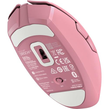 Razer Orochi V2 Wireless Gaming Mouse — Ultra Lightweight & Portable, Bluetooth & 2.4GHz Wireless Connectivity, 18K DPI, Up to 1100 Hr Battery Life, Compatible with PC & Mac — Quartz Pink - color: Quartz