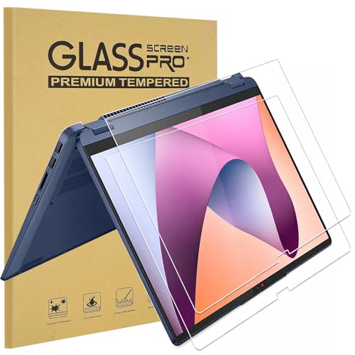 KEANBOLL 2 Pack Tempered Glass Screen Protector for Lenovo IdeaPad 5a / 5i / 5X / 5 14" 2-in-1丨Ideapad Flex 5/5i 14" 2-in-1丨Chromebook Plus 2-in-1 14" Touchscreen Laptop, 9H Anti-Scratch, Bubble Free - color: Tempered Glass