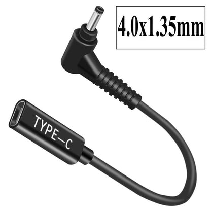 100W 4.0x1.35mm Male Adaptor to USB C Female Cable, USB C to DC Adapter 19V, DC 4.0x1.35mm Adapter to USB C Adapter Made for Asus Laptop Series, Router, Printer, RVs, Solar Generator - style: 4.0x1.35mm