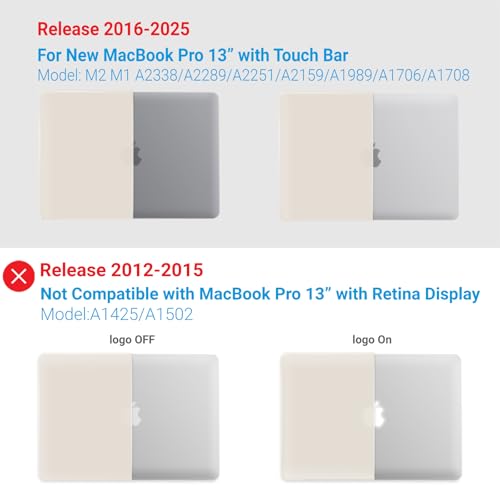 IBENZER Compatible with MacBook Pro 13 Inch Case M2 M1 2026 2025 2024 2023 2022 A2338 A2289 A2251 A2159 A1989 A1706 A1708, Hard Shell Case & Keyboard Cover for Mac Pro 13, Rocky Gray,T13RKGY+1 - color: Rocky Gray