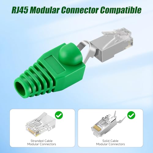 RJ45 Strain Relief Boots (Green) - color: Green
