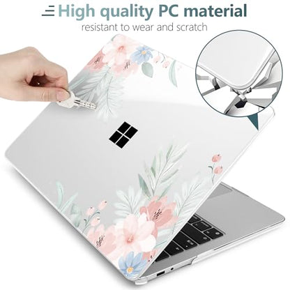 Batianda Case for Microsoft Surface Laptop 13 inch 2025 2026, Pastel Floral | Fits Model 2095, Artistic Patterns Ultra-Slim Lightweight Scratch-Resistant Hard Shell with Professional Protection - color: Lovely flowers