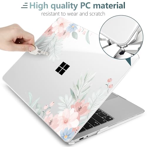 Batianda Case for Microsoft Surface Laptop 13 inch 2025 2026, Pastel Floral | Fits Model 2095, Artistic Patterns Ultra-Slim Lightweight Scratch-Resistant Hard Shell with Professional Protection - color: Lovely flowers
