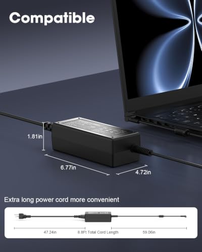 BAJ 65W Laptop Charger Comptible with HP Pavilion x360/ProBook/EliteBook - color: BLACK02