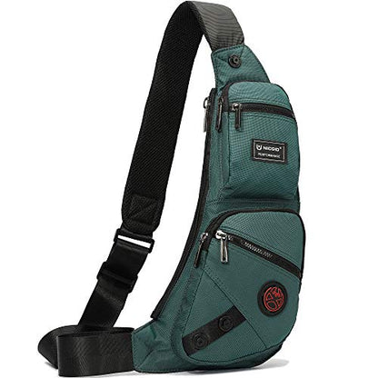 NICGID Sling Bag Chest Shoulder Backpack Crossbody Daypack for Men Women | Travel Outdoor Hiking Concealed Carry Fishing Fanny Tool Small Casual - color: Dark Green-1