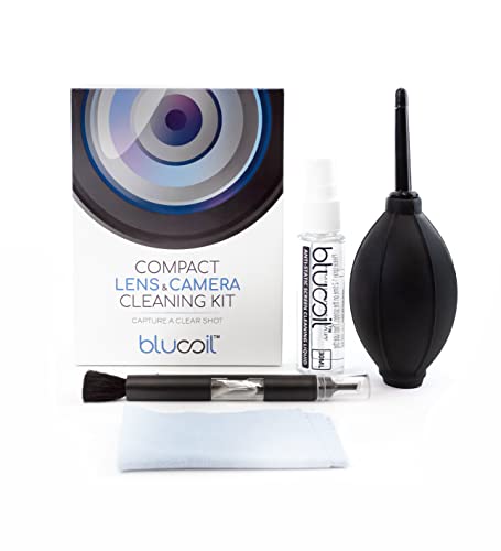 Camera Cleaning Kit with Mini-Air Blower and Dual-Sided Lens Pen for DSLR, SLR, Mirrorless Digicam - Compatible with Canon, Nikon, Pentax, Sony, and More