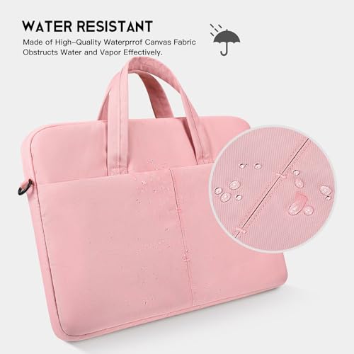 17.3 inch Laptop Sleeve Bag for HP Envy Pavilion 17/LG Gram/MSI/Dell Inspiron/Lenovo Thinkpad/ASUS/Acer Protective Computer Case Shoulder Bag, Pink - color: Pink, size: 17.3 Inch