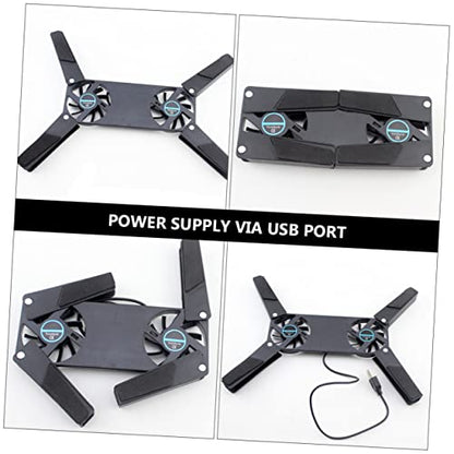 2pcs Heat Sink Quiet Laptop Cooler Notebook Cooler Laptop Air Lap Cooling Pad Fan Foldable Stand