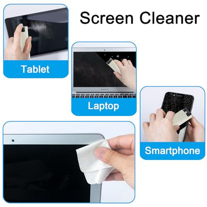 walrfid Car Screen Cleaner Spray for Phone iPad Laptop Car Display - Cream | Electronic Touchscreen Cleaner Mist Cleaning Brush Kit for iPhone, MacBook, Tablet, PC, Computer, Monitor, LCD, Eyeglasses - color: Cream