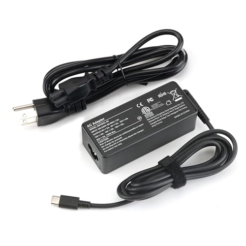 100W USB C Laptop Charger with 9ft Cable, Fast Type C Power Adapter for Lenovo Yoga/ThinkPad T14 T15 T16 E14 L14 X1 Carbon,Dell Chromebook 3100 3110,MacBook Pro/Air, Android Phones and Tablets - color: Black6