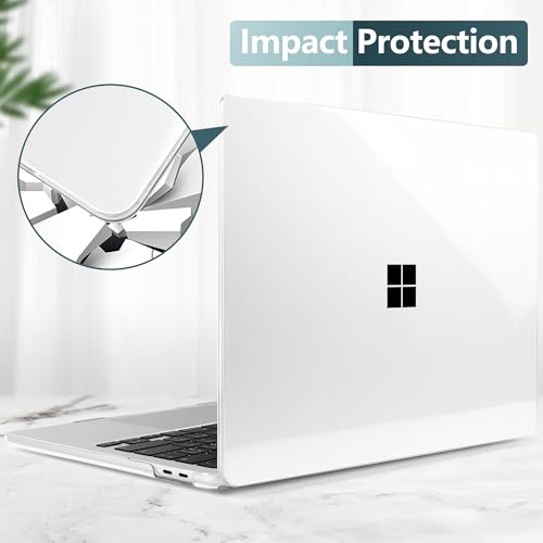Batianda Case for Microsoft Surface Laptop 13 inch 2025-2026, Crystal Clear | Fits Model 2095, Lightweight Slim Hard Shell with Scratch-Resistant Protection, Easy Installation, Precision Fit - color: Transparent