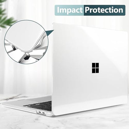 Batianda Case for Microsoft Surface Laptop 13 inch 2025-2026, Crystal Clear | Fits Model 2095, Lightweight Slim Hard Shell with Scratch-Resistant Protection, Easy Installation, Precision Fit - color: Transparent