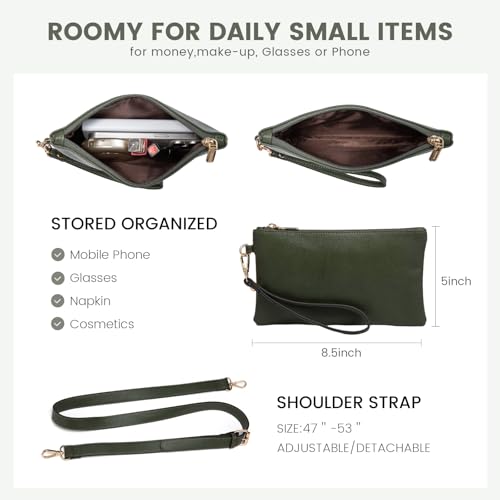 LOVEVOOK Laptop Bag for Women,15.6 lnch Waterproof Lightweight Leather Tote Bag,Professional Business Office Work Bags with Clutch Purse,Large Capacity Computer Shoulder Handbag,Army-Grey-White - color: Army Green - Grass Grey Green - Beige White(leather)
