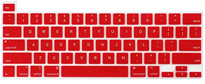 Se7enline for MacBook Pro 13 inch Case M2/M1 2026-2020 A2338,Red | Hard Shell Laptop Case Washable Keyboard Cover Skin Anti-Scratch Anti-Drop Heat Dissipation Full Port Access Slim Lightweight - color: Red