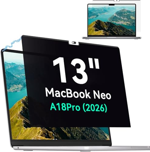 Magnetic Privacy Screen for MacBook Neo 13 Inch (2026, A18 Pro),Removable Anti Glare Blue Light Filter for Mac 13In Laptop Privacy Filter Shield Protector - size: MacBook Neo 13 Inch