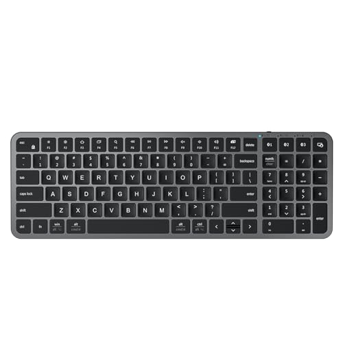 iClever Bluetooth Keyboard with Numeric Keypad - Multi-Device Support, Stable Connection, Compact Design, Enhanced Typing Experience, Perfect for MacBook, iPad, and Windows Laptops