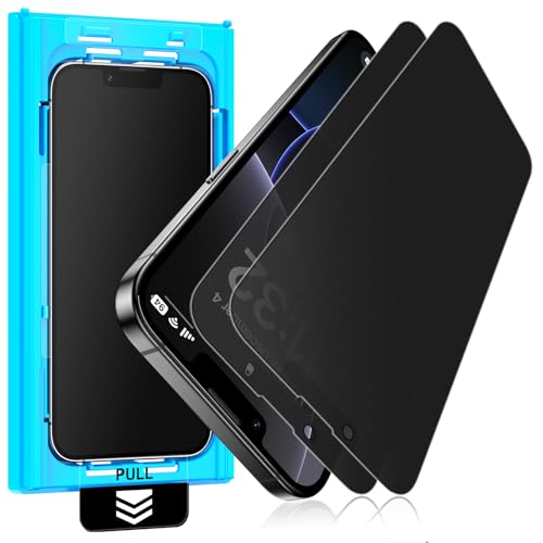Mothca 2 Pack Matte Privacy Screen Protector for iPhone 13 Pro Max/iPhone 14 Plus 6.7-inch [Auto Fit Box Dust-Free] Anti Spy Anti-Glare Anti-Fingerprint Full Coverage Tempered Glass, Smooth as Silk - size: iPhone 13 Pro Max-6.7-Inch