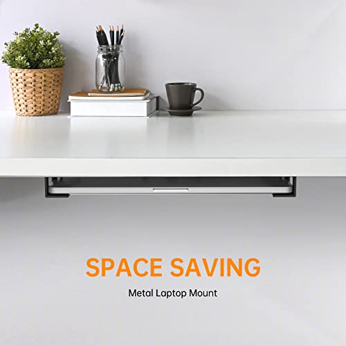 2 Pack Under Desk Laptop Mount with Anti-Scratch Felt Board, Holder Tray, Durable Shelf for Keyboard Storage - size: 6pcs-2 Pack