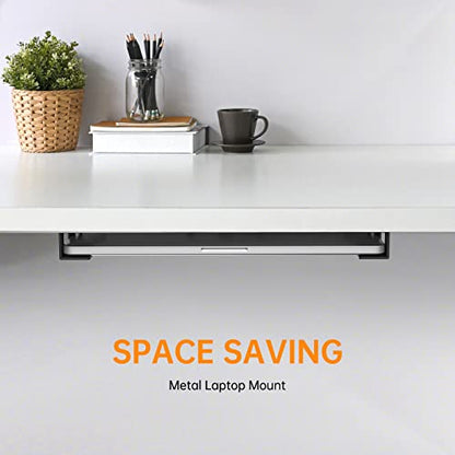 2 Pack Under Desk Laptop Mount with Anti-Scratch Felt Board, Holder Tray, Durable Shelf for Keyboard Storage - size: 6pcs-2 Pack
