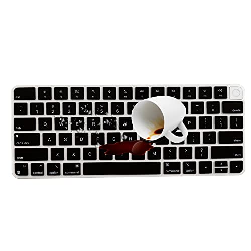 Keyboard Cover for Apple 2024/2023/2021 iMac All-in-One Desktop Keyboard, iMac 24 Inch with M4 /M3 /M1 Chip with Touch ID & Apple Magic Keyboard A2449 A2450 MK293LL/A MK2A3LL/A, US Layout -Black - color: Black