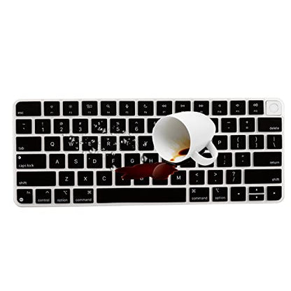 Keyboard Cover for Apple 2024/2023/2021 iMac All-in-One Desktop Keyboard, iMac 24 Inch with M4 /M3 /M1 Chip with Touch ID & Apple Magic Keyboard A2449 A2450 MK293LL/A MK2A3LL/A, US Layout -Black - color: Black