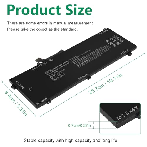 Fancy Buying ZO04XL HSTNN-KB6W Laptop Battery for HP ZBook Studio G3 G4 Mobile Workstation ZO04 ZO06 ZO06XL 808396-421 808450-001 808450-002 HSTNN-CS8C HSTNN-C88C HSTNN-LB6W - size: 10.11*3.31*0.27inch