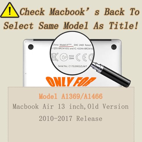 Laptop Case Compatible with MacBook Air 13 inch Case 2017 2016 2015 2014 2013 2012 2011 2010 Release Model A1466 A1369, Plastic Hard Shell Cover & Keyboard Cover Skin - Black Red - color: CH137 Black Red, size: Air 13" 2010-2017(A1369/A1466)