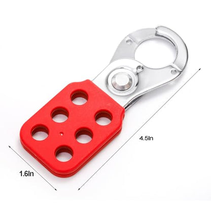 WUWEOT 8 Pack Lockout Tagout Hasp, Tamper-Proof Padlock Hasp, Stainless Steel Lock Out Tag Out Hasp, Impact-Resistant Loto Hasp with Extended Jaw (1 Inches) - size: 1 Inches