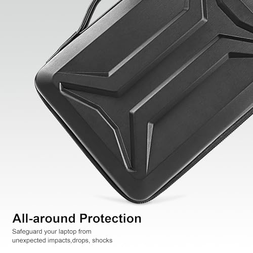 DOMISO 15.6-16 Inch Laptop Hard Case, Waterproof Shockproof Hard Shell Laptop Sleeve Protective Carrying Case with Retractable Handle for Macbook Pro/Lenovo IdeaPad Legion/HP ENVY/Dell XPS,Black - color: Black, size: 15 - 15.6 Inch